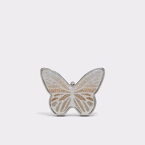 Aldo Silver and Gold Butterfly Clutch